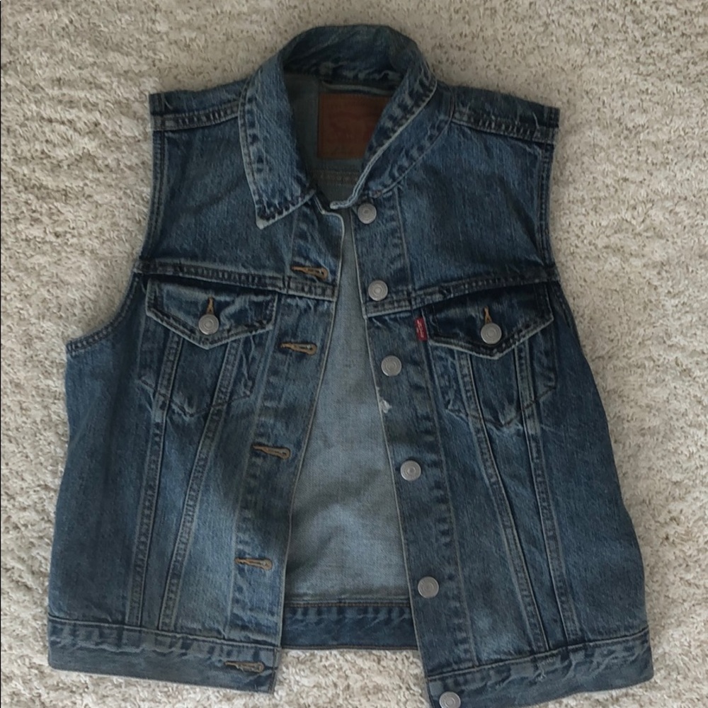 LEVI blue denim vest